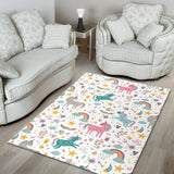 Colorful Unicorn Pattern Area Rug