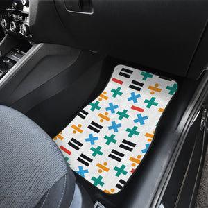 Math Pattern Print Design 05 Front and Back Car Mats