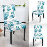 Coral Reef Pattern Print Design 04 Dining Chair Slipcover