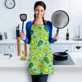 Avocado Pattern Green Background Adjustable Apron