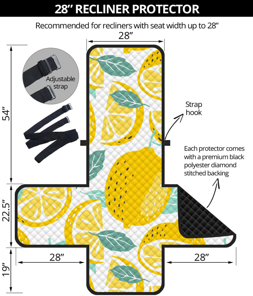 lemon design pattern Recliner Cover Protector