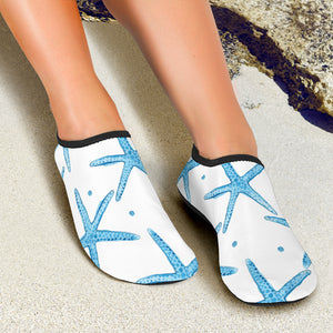 Watercolor Starfish Pattern Aqua Shoes