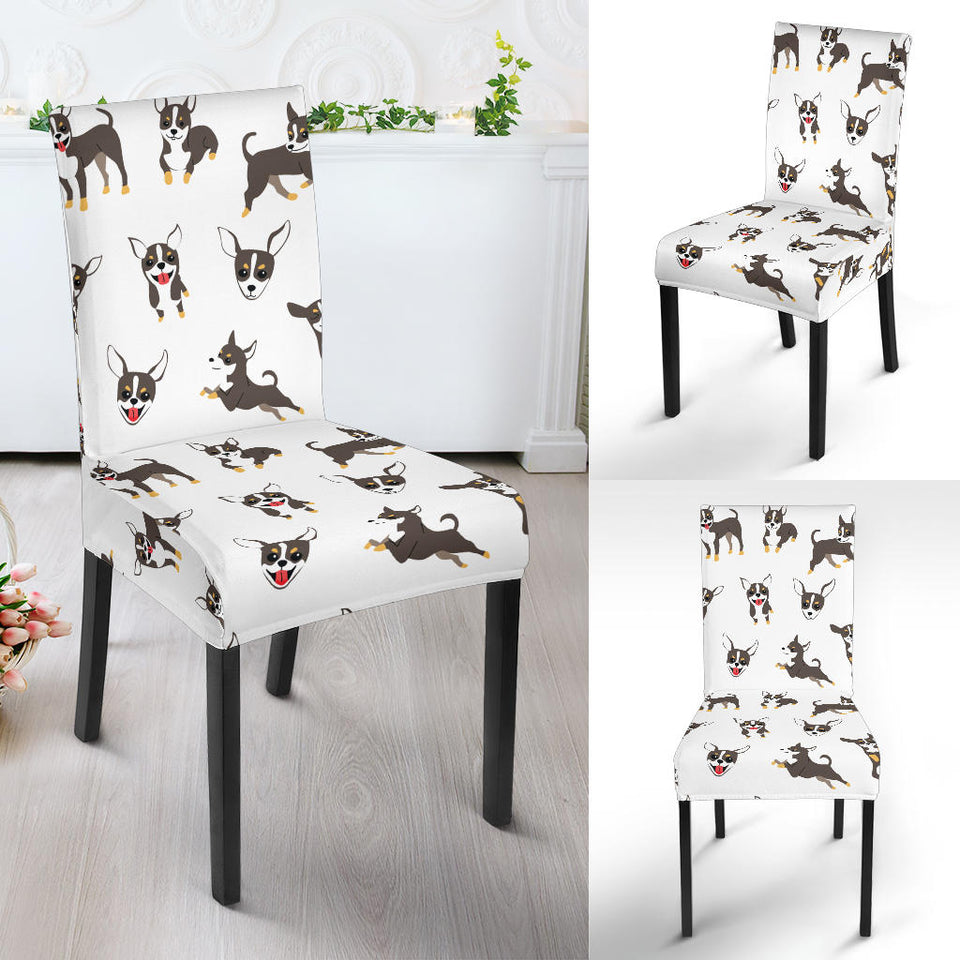 Chihuahua Dog Pattern Dining Chair Slipcover