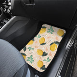 Lemon Flower Leave Pattern Front And Back Car Mats