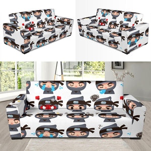 Cute Ninja Design Pattern Sofa Slipcover