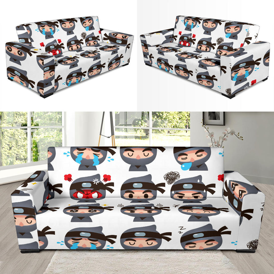 Cute Ninja Design Pattern Sofa Slipcover