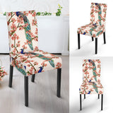 Peacock Tropical Flower Pattern Dining Chair Slipcover
