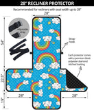 Rainbows Sky Clouds Pattern Recliner Cover Protector