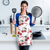 Hand Drawn Cherry Pattern Adjustable Apron