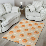Cute Brown Pomeranian Puppy  Area Rug