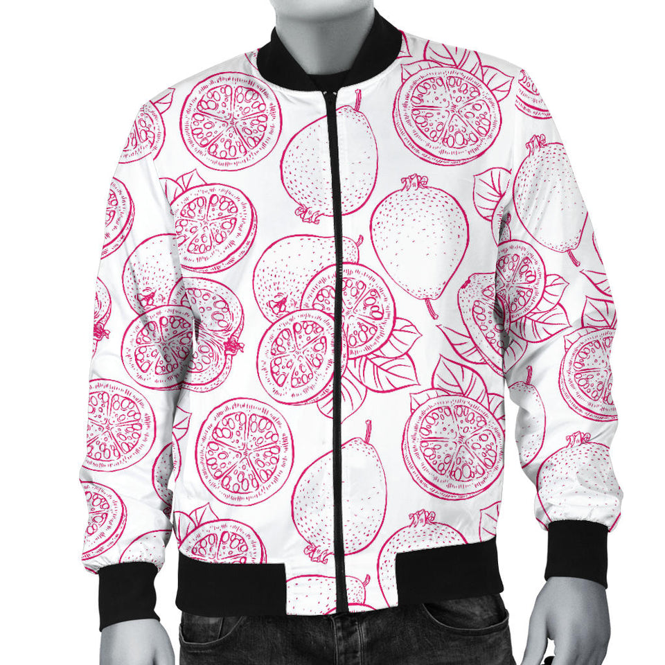 Sketch Guava Pattern Men'S Bomber Jacket