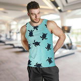Sea turtle with blue ocean backgroud Men Tank Top