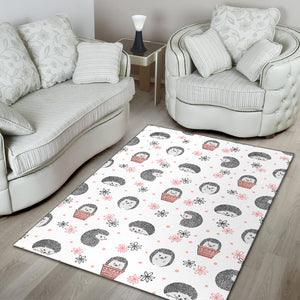 Hedgehog Pattern Print Design 02 Area Rug