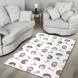 Hedgehog Pattern Print Design 02 Area Rug