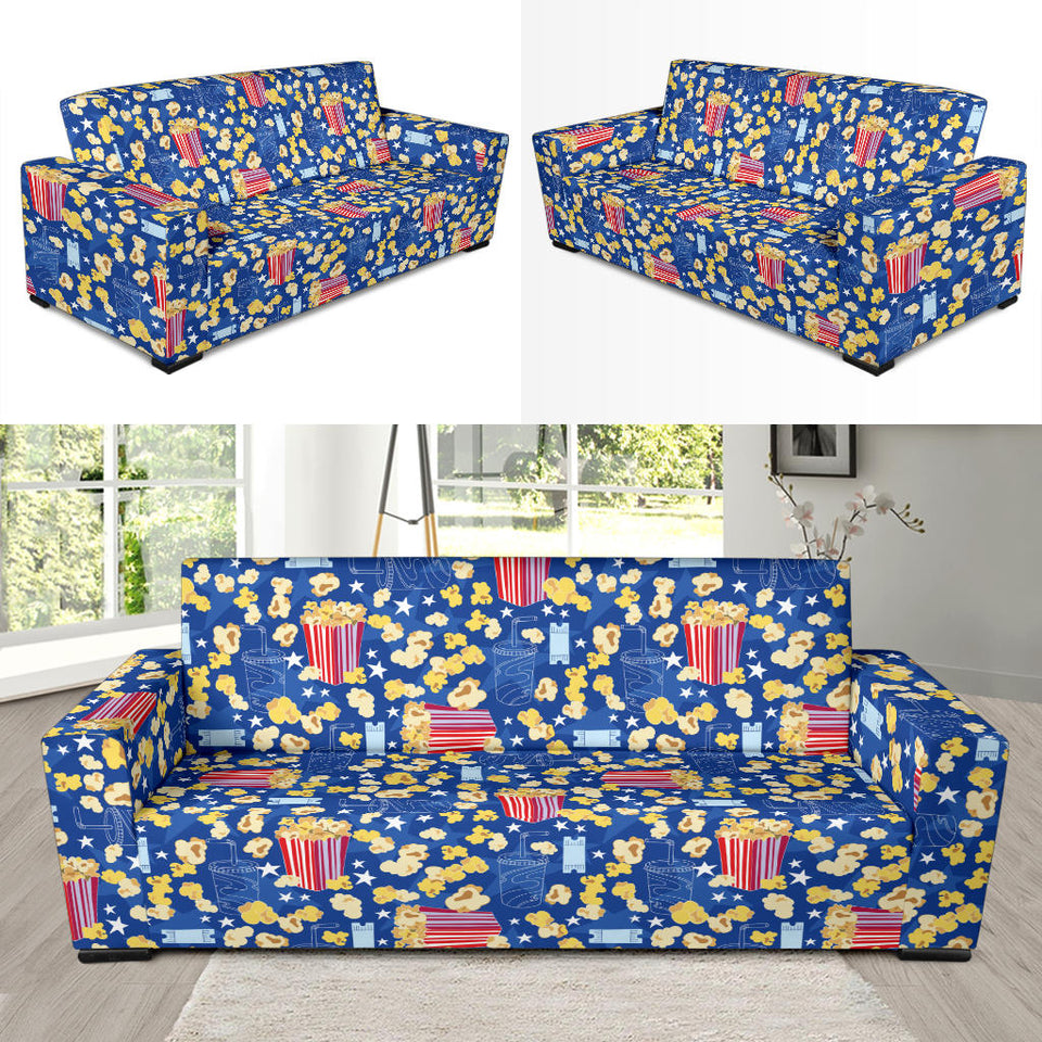Popcorn Pattern Print Design 01  Sofa Slipcover