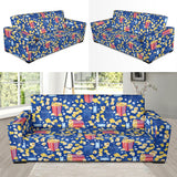 Popcorn Pattern Print Design 01  Sofa Slipcover