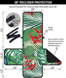 heliconia palm and monstera  leaves pattern Recliner Cover Protector