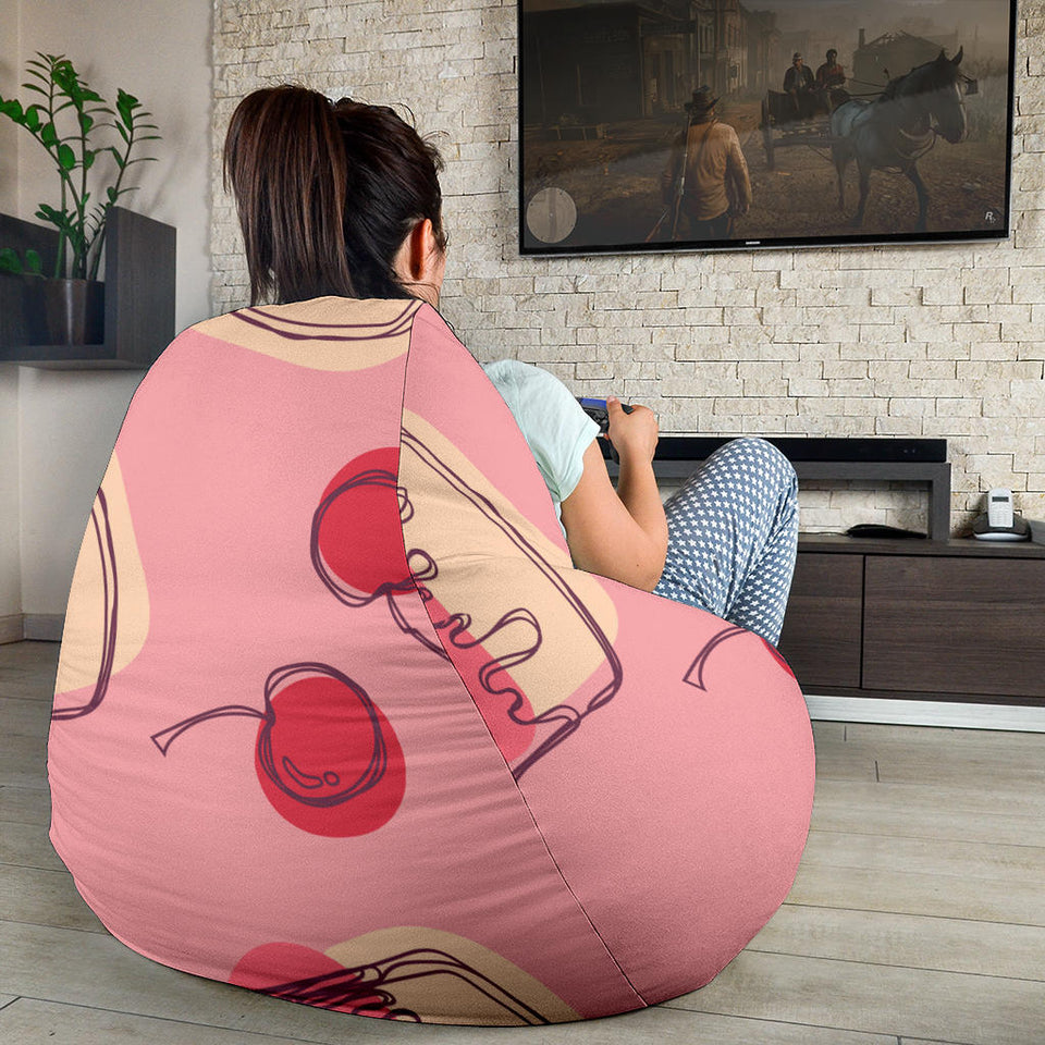 Cake Cherry Pattern Bean Bag Cover