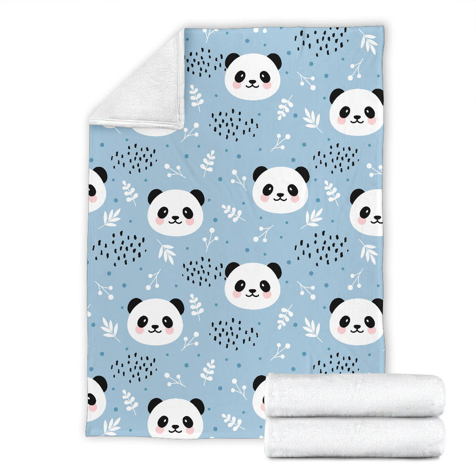 Cute Panda Pattern Premium Blanket