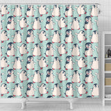 Cute Penguin Pattern Shower Curtain Fulfilled In US