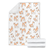 Shiba Inu Dog Pattern Premium Blanket