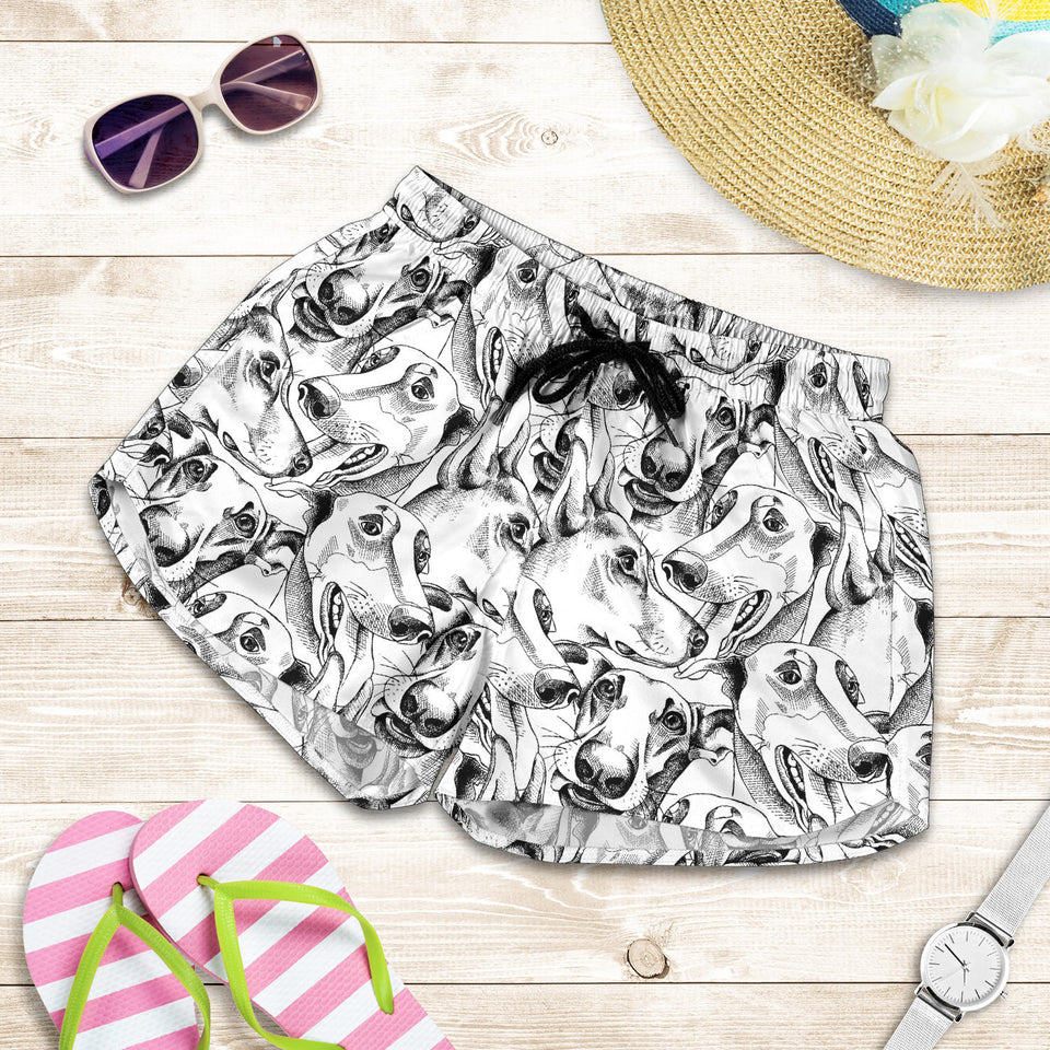 Greyhound Pattern Print Design 01 Women Shorts