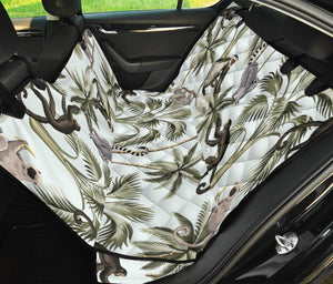 Monkey Sloth Lemur Palm Trees Pattern Dog Car Seat Covers