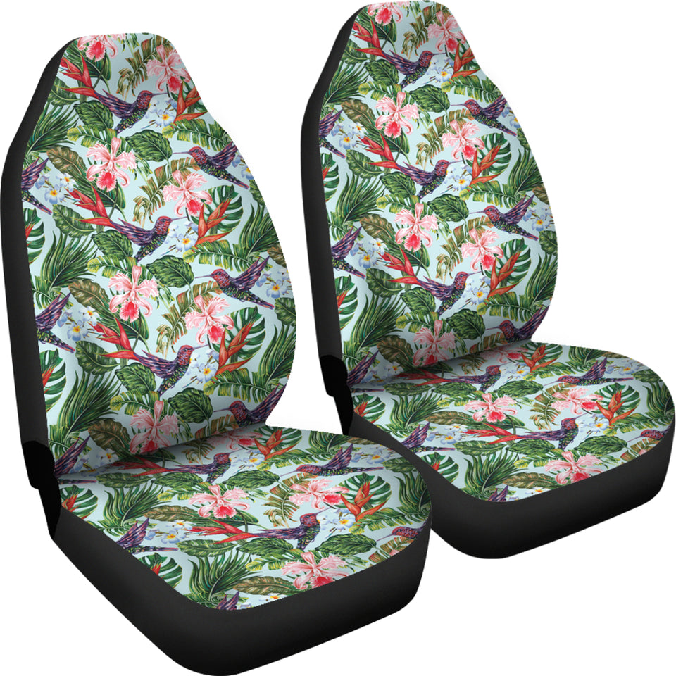 Hummingbird Pattern Print Design 05 Universal Fit Car Seat Covers