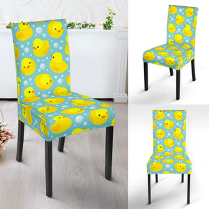 Duck Toy Pattern Print Design 03 Dining Chair Slipcover