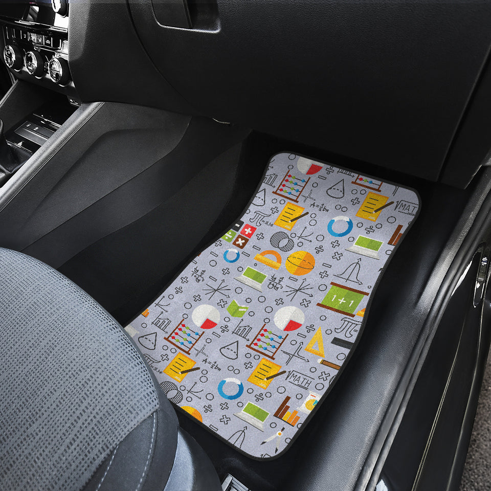 Math Pattern Print Design 04 Front and Back Car Mats