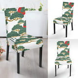 Bonsai Red Sun Japanese Pattern Dining Chair Slipcover
