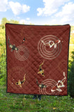 Koi Fish Carp Fish Red Background Premium Quilt