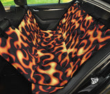 Fire Flame Dark Pattern Dog Car Seat Covers
