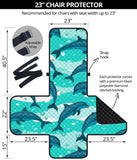 Dolphin sea pattern Chair Cover Protector