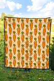 Carrot Pattern Print Design 04 Premium Quilt