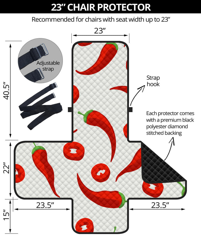 Chili pattern Chair Cover Protector