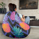 Pineapples Pattern Zigzag Background Bean Bag Cover