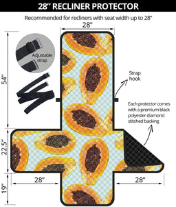 Watercolor papaya pattern Recliner Cover Protector