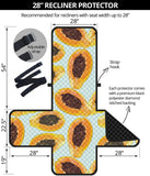 Watercolor papaya pattern Recliner Cover Protector