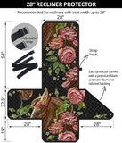 Horse head wild roses pattern Recliner Cover Protector