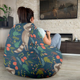 Raccoon Tropical Leaves Pattern Bean Bag Cover