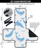 Blue whale pattern Chair Cover Protector
