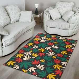Canabis Marijuana Weed Pattern Print Design 02 Area Rug