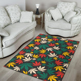 Canabis Marijuana Weed Pattern Print Design 02 Area Rug