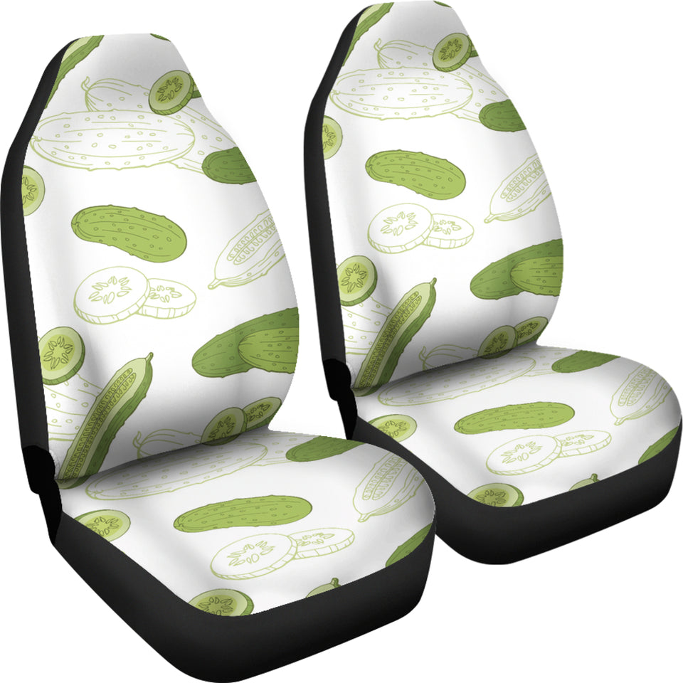 Cucumber Sketch Pattern Universal Fit Car Seat Covers