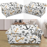 Anchors Rudders Pattern Loveseat Couch Slipcover