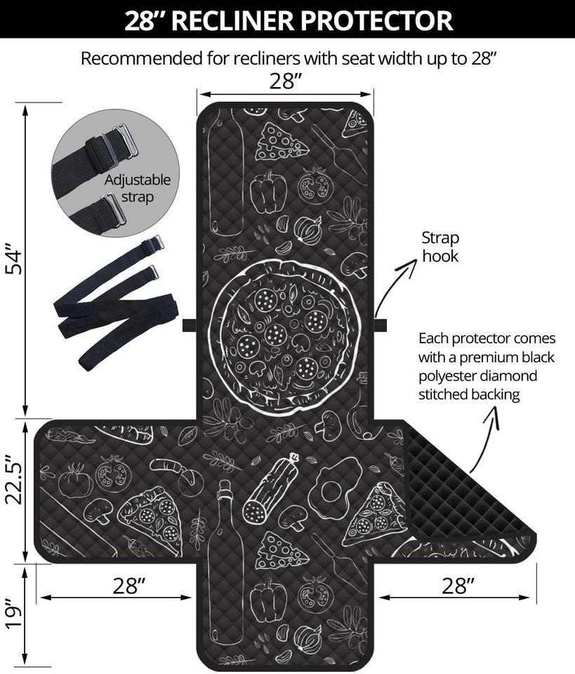 Pizza pattern  Recliner Cover Protector