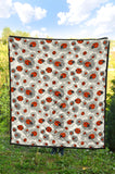 Ladybug Pattern Print Design 05 Premium Quilt