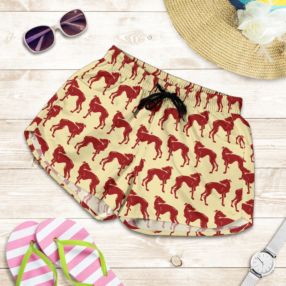 Greyhound Pattern Print Design 04 Women Shorts