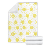 Hand Drawn Sun Pattern Premium Blanket